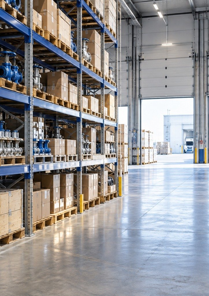 Organised industrial warehouse
